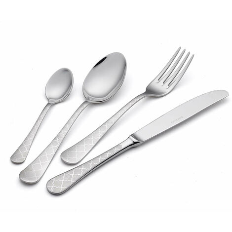Servizio Set di Posate 24 pezzi in Acciaio Inox Eme Milano Damask