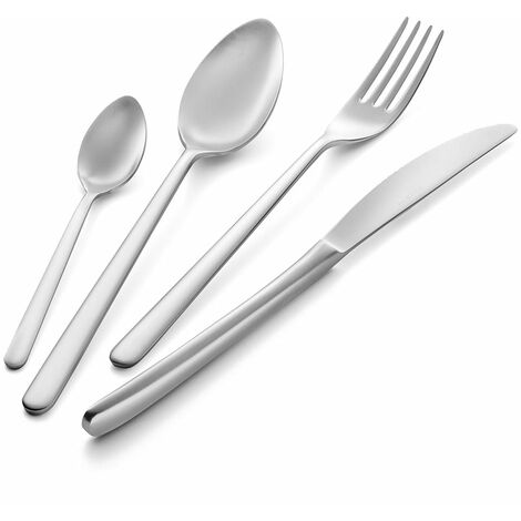 Servizio Set di Posate 24 pezzi in Acciaio Inox Eme Venice Sabbiato