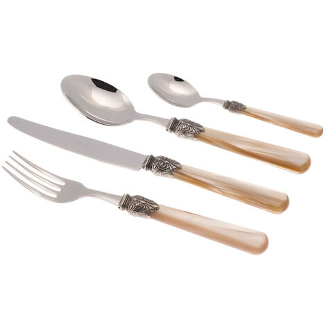 Servizio Set di Posate 24 Pezzi in Acciaio Inox Rivadossi Sandro Elena Champagne