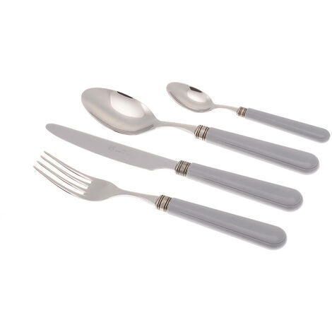 Servizio Set di Posate 24 Pezzi in Acciaio Inox Rivadossi Sandro Mistral Grigio