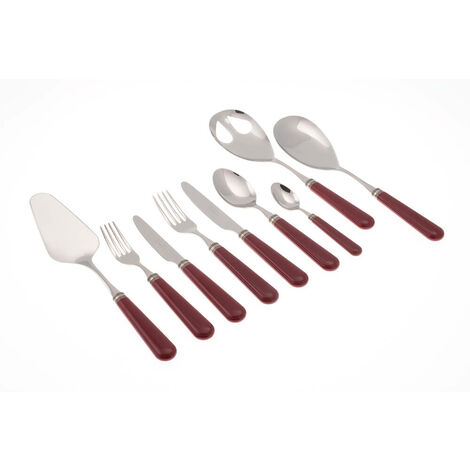 Servizio Set di Posate 75 Pezzi in Acciaio Inox Rivadossi Sandro Mistral Bordeaux