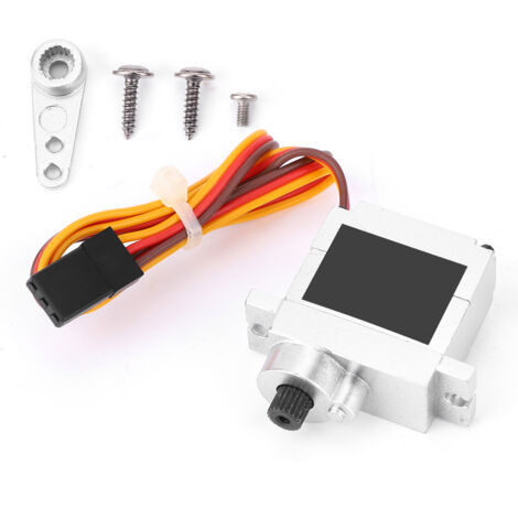 Servomoteur métallique 9g pour direction, compatible WPL B1/B14/B16/B24/C14/C24/B36, camion RC 1:16, argenté