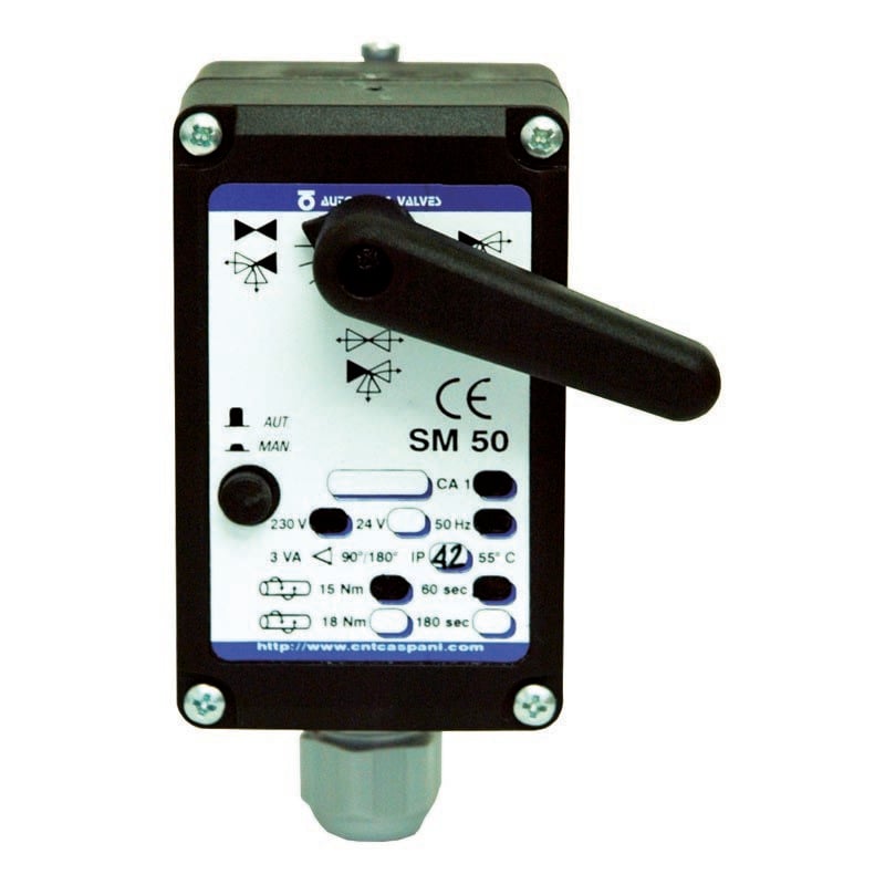 Servomoteur pour vannes de mélange et de dérivation à 3 et 4 voies SM50 pour vanne 1/2 'a