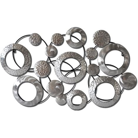Grigio Argento Metallo 104 x 65 x 5 cm Sésame Decoration da Parete Grigio Argento Metallo 104 x 65 x 5 cm Sésame Decoration da Parete
