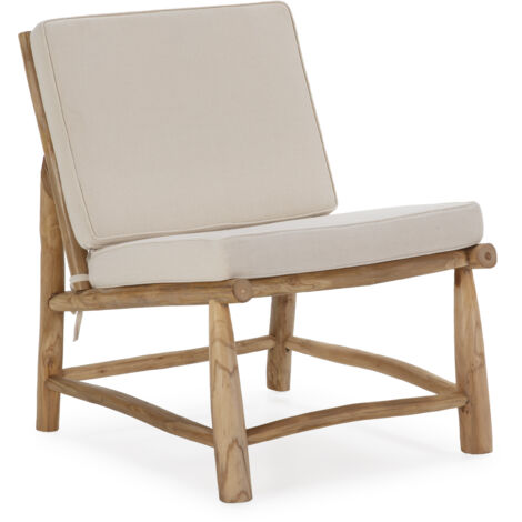 Sessel 65x80x85 Naturholz mit Kissen / Outdoor -Sofas, Sessel, Chaisspour alle Stile, um zu Hause eine Note zu verleihen