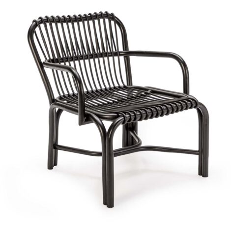 Sessel 66X65X72 Schwarzes Rattan
