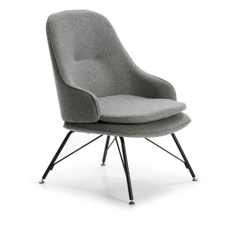 Sessel 70x78x95 Metall Black / Grau Stoffmöbel / Hilfstische für alle Stile, um dem Zuhause eine Note zu verleihen
