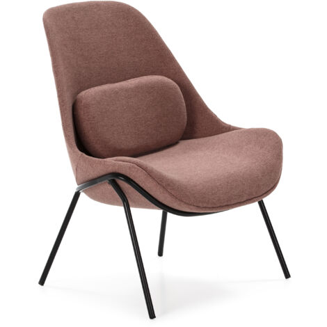 Sessel 73X74X92 Schwarzes Metall/Stoff San Remo-700 Pink