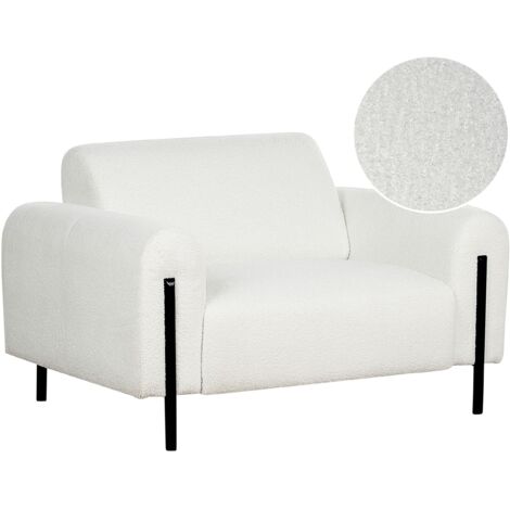 Sessel ASKIM Bouclé Weiß