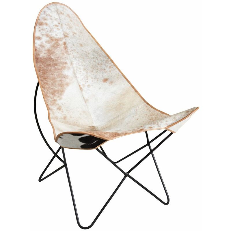Aubry Gaspard - Sessel aus Metall und Kuhleder
