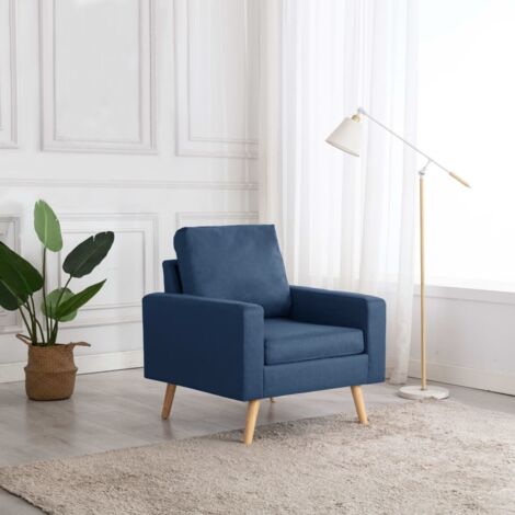 Sessel Blau Stoff vidaXL