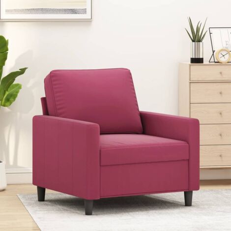 Sessel Bordeauxrot 60 cm Velours