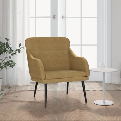 Sessel Braun 63x76x80 cm Samt vidaXL