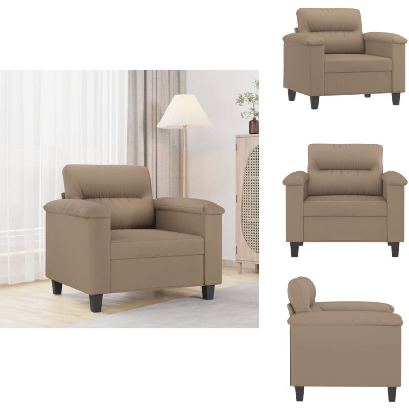 Vidaxl Sessel Cappuccino-braun 60 Cm Kunstleder - Esszimmerstuhl - Lounge Chair - Couchtisch - Wohnzimmersofa - Ledercouch