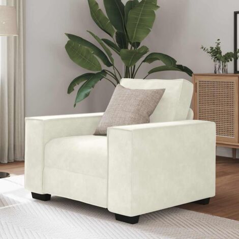 Sessel Creme 60 cm Samt vidaXL