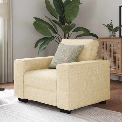 Sessel Creme 60 cm Stoff vidaXL