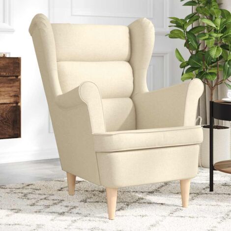 Sessel Creme 74x84x100 cm Stoff vidaXL