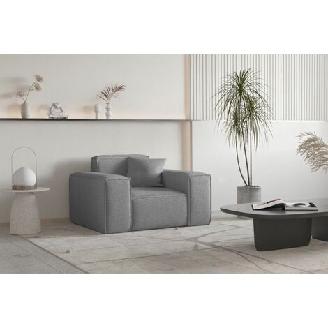 Sessel Designersessel CELES PREMIUM in Stoff Ascot Bukla Grau