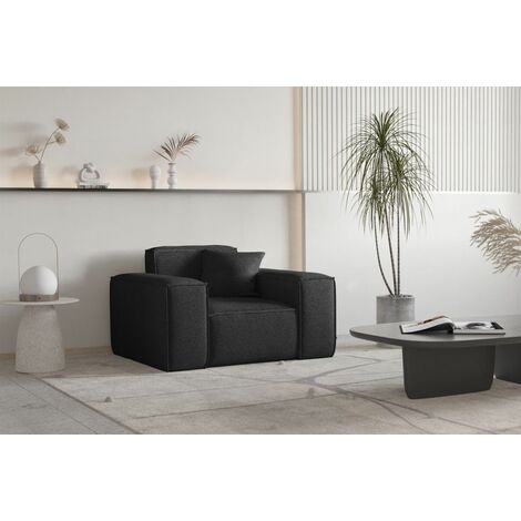 Sessel Designersessel CELES PREMIUM in Stoff Ascot Bukla Schwarz
