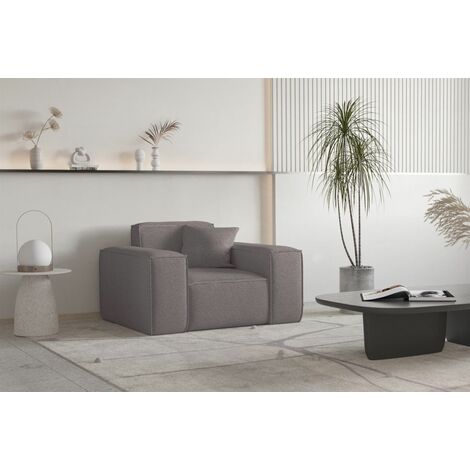 Sessel Designersessel CELES PREMIUM in Stoff Ascot Bukla Taupe