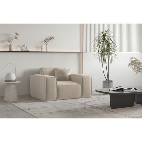 Sessel Designersessel CELES PREMIUM in Stoff Opera Velvet Beige