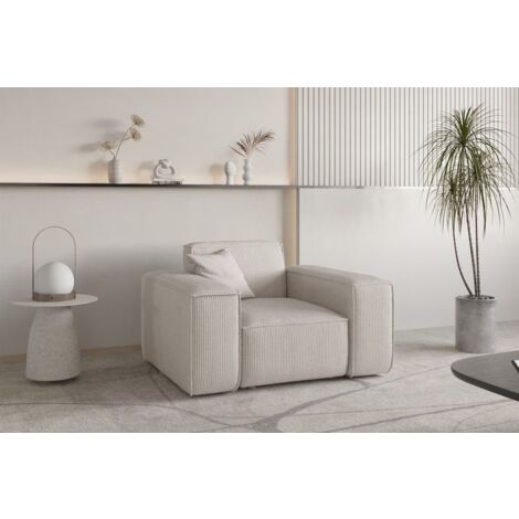 Sessel Designersessel CELES PREMIUM in Stoff Scala Hellbeige