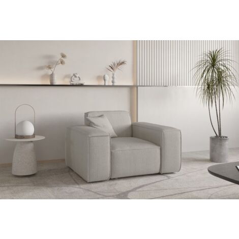 Sessel Designersessel CELES PREMIUM in Stoff Scala Sandgrau