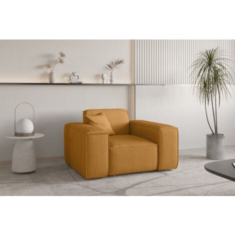 Sessel Designersessel CELES PREMIUM in Stoff Scala Senfgelb