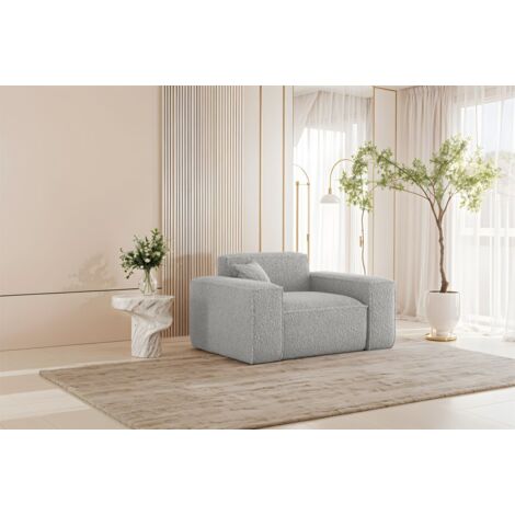 Sessel Designersessel CELES PREMIUM in Stoff Sven Hellgrau
