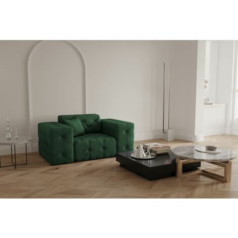 Sessel Designersessel CHANTAL in Stoff Opera Velvet Grün