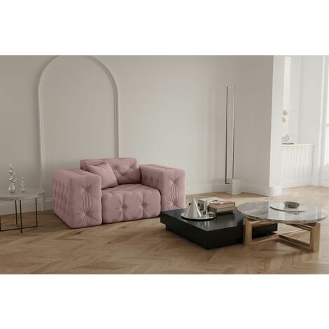 Sessel Designersessel CHANTAL in Stoff Opera Velvet Pink