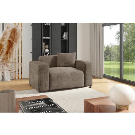 Sessel Designersessel MEGAN in Stoff Poso Cappuccino