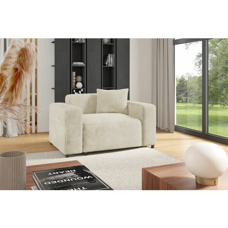 Sessel Designersessel MEGAN in Stoff Poso Creme