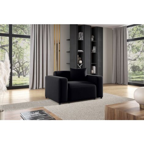 Sessel Designersessel MEGAN in Stoff Salvador Schwarz