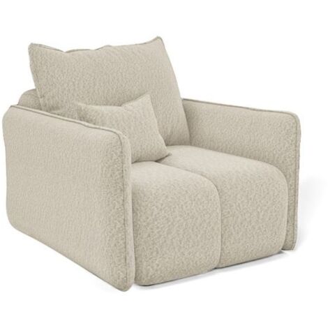 Sessel Designersessel MORGANO Stoff Abriamo Creme