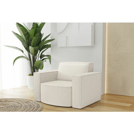 Sessel Designersessel PALMA in Stoff Ascot Beige