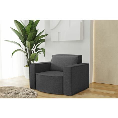Sessel Designersessel PALMA in Stoff Ascot Graphitgrau