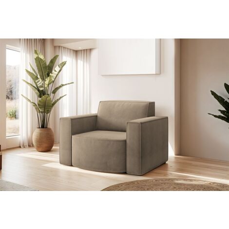 Sessel Designersessel PALMA in Stoff Noel Braun