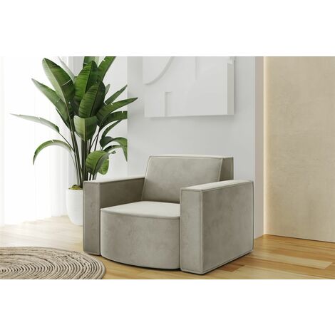 Sessel Designersessel PALMA in Stoff Opera Velvet Pearl