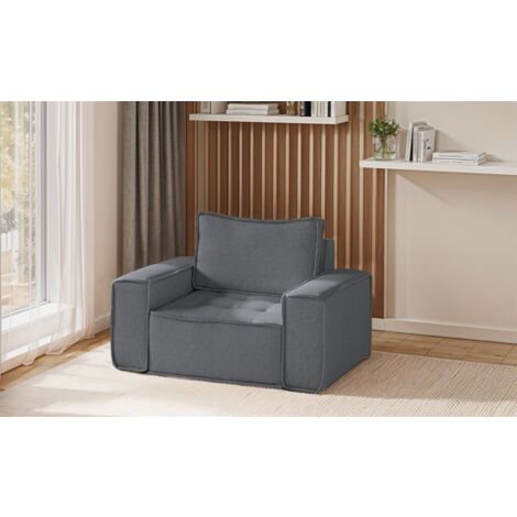 Sessel Designersessel SANDE Stoff Alpine Anthrazit