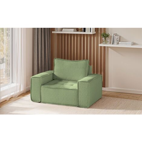 Sessel Designersessel SANDE Stoff Alpine Hellgrün