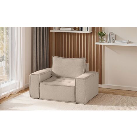 Sessel Designersessel SANDE Stoff Alpine Toffee