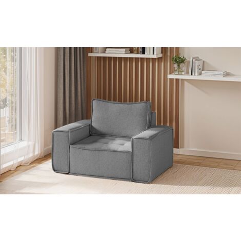 Sessel Designersessel SANDE Stoff Raven Grau