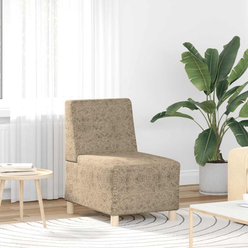 Vidaxl - Sofa-stuhl Ohne Armlehnen Hellgrau 55 Cm Wildleder-optik