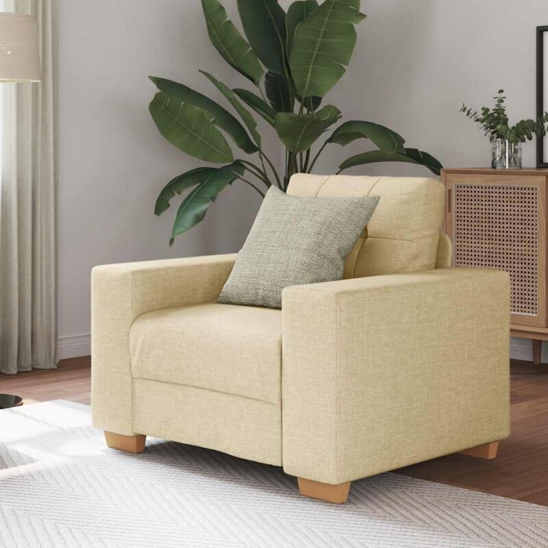 Sofa-sessel Creme 60 Cm Stoff Vidaxl