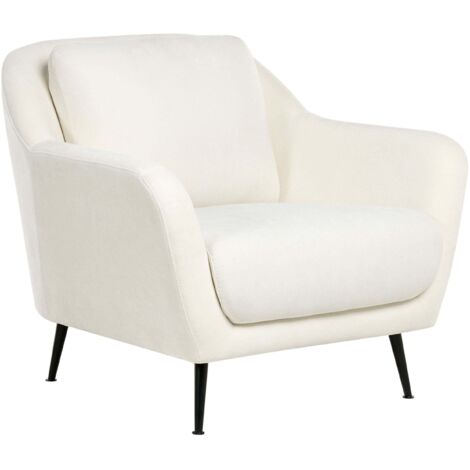 Sessel EIBY Chenillegewebe Weiß
