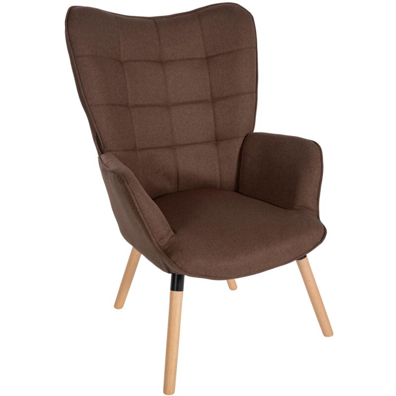 Fauteuil Garding Tissu Marron