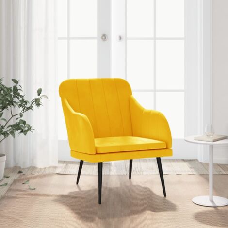 Sessel Gelb 63x76x80 cm Samt vidaXL