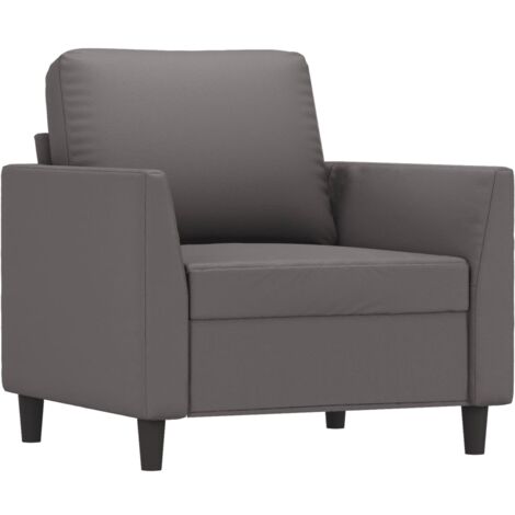 Sessel Grau 60 cm Kunstleder vidaXL