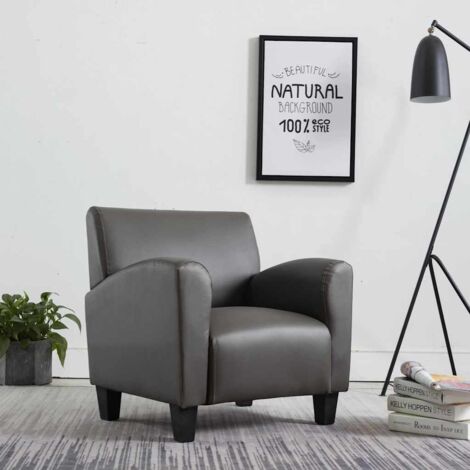 Sessel Grau Kunstleder vidaXL